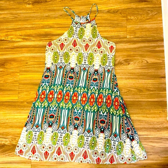 SLEEVELESS BOHEMIAN MINI DRESS - Picture 3 of 6